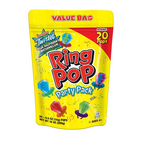 Ring Pop Candy Variety Party Pack Assorted Flavor Lollipop Suckers 20
