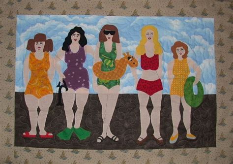 Quilt PATTERN Bay Watch Out Bathing Beauty Swim Suit Babes Girlfriends Quilt Patterns
