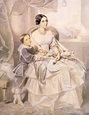 1849 (estimated) Maria Adelaide with her son Umberto I by Selon | Grand ...