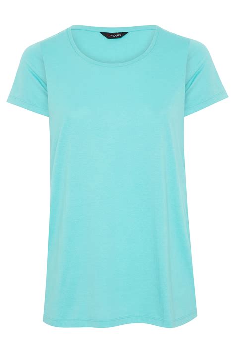 Turquoise Blue Basic T Shirt Yours Clothing
