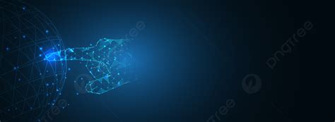 Blue Business Technology Earth Line Banner Background Blue Technology