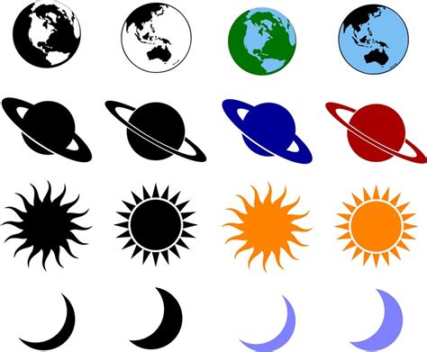 Planets Sun And Earth Clipart Images Svg For Download 16 Etsy