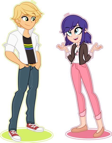 Eqgmiraculous Adrien And Marinette By Orin331 On Deviantart