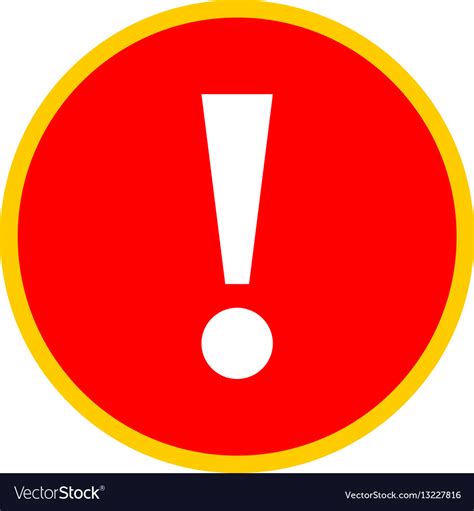 Red Circle Exclamation Mark Icon Warning Sign Vector Image