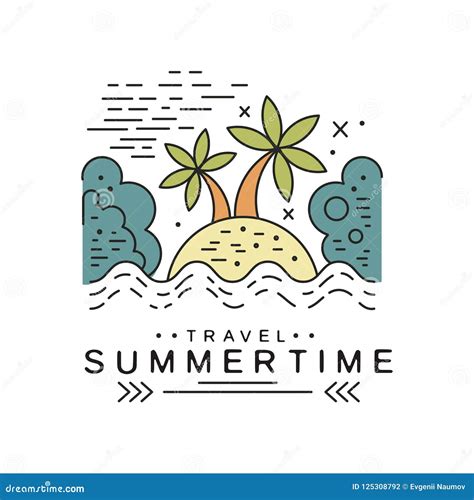 Travel Summertime Logo Design Summer Vacation Emblem Design Element