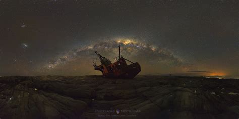 Milky Way Over A Shipwreck Taken By Sergio Montúfar Astronomy