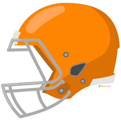 Free Orange Football Helmet Clipart Pearly Arts