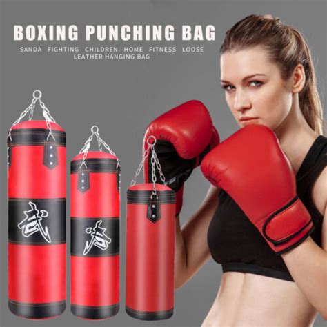 Heavy Boxing Punching Bag Training Gloves Set Kicking Mma Fitness