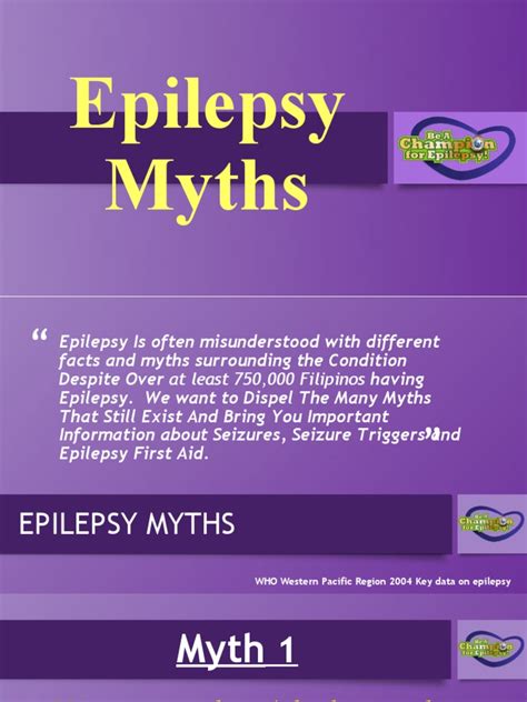 Epilepys Myths And Facts Pdf Epilepsy Disorders Causing Seizures
