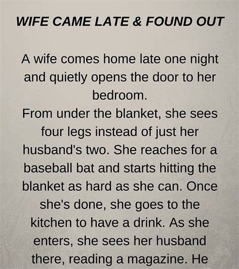 Wife Came Late And Found Out Funny Short Story Trending Stories News Entertainment Health