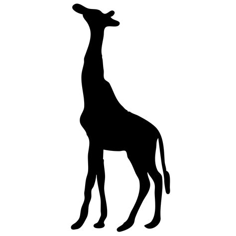 Silhouette West African Giraffe Sticker Clip Art Animal Silhouettes