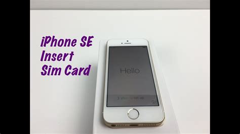 Iphone Se Basics Inserting Sim Card Youtube