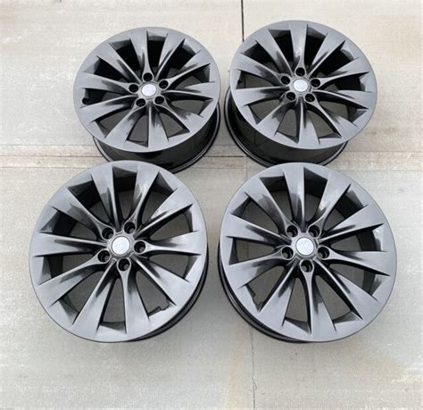 20 Inch 2018 Tesla Model X Matte Black Oem Wheel Rim 97800 B For Sale