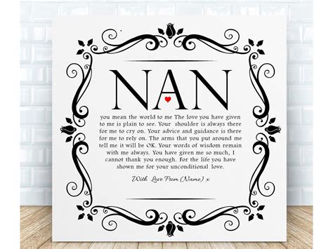Personalised Nan Poem Plaque Pureessencegreetings Gifts For Nan