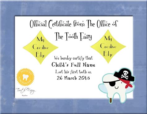 Tooth Fairy Certificates Etsy Tooth Fairy Certificate Tooth Fairy