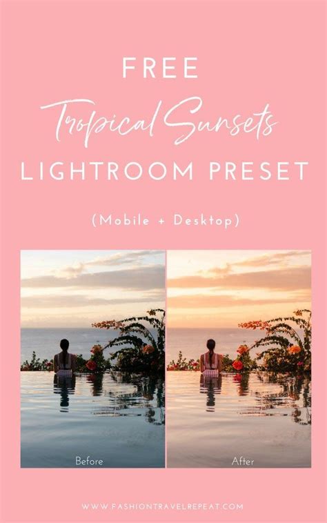 This collection was created to help enhance your sunset or sunrise photos. Free Preset - FashionTravelRepeat | Lightroom presets free ...