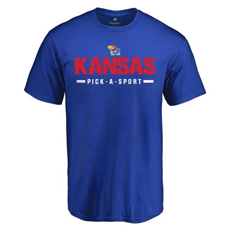 Mens Royal Kansas Jayhawks Custom Sport Wordmark T Shirt