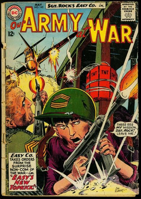 Our Army At War 142 1964 Sgt Rock Dc War Comic Kubert Cover Fair
