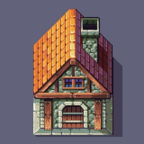 Jrpg Style House Pixelart Pixel Art Landscape Pixel Art Design
