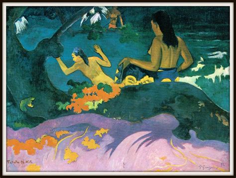 By The Sea Abstract Art Paul Gauguin Art Fatata Te Miti Etsy France