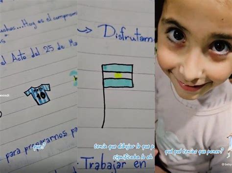 Una Nena Dibujó La Camiseta De Messi Como Símbolo Patrio Y Estallaron