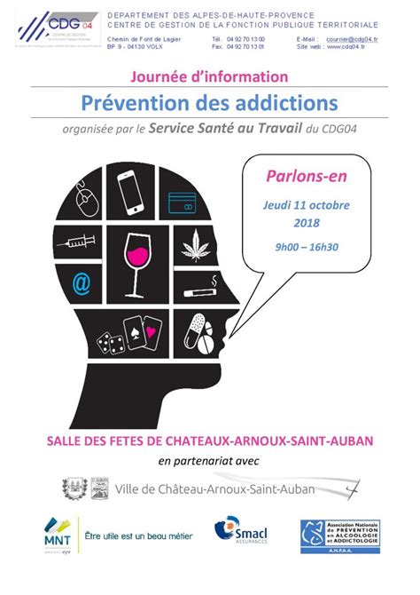Affiche Prévention Des Addictions 11 Octobre 2018 Id 402478 Centre