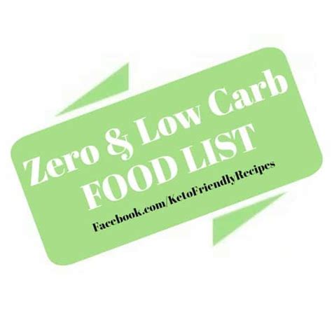 Almost Zero Carb Food List Zero Carb Foods Low Carb Food List
