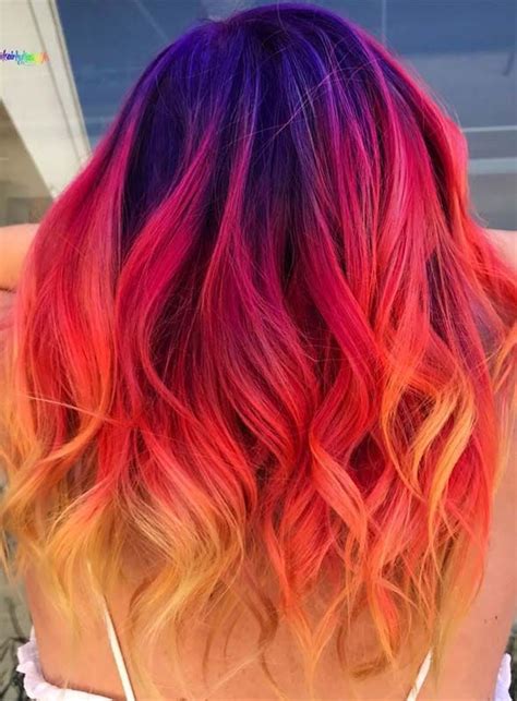 Best Pulpriot Sunset Hair Color Ideas For Fashionable Women In 2019