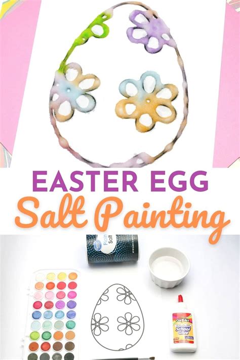 Easter Egg Salt Painting Science And Art For Kids