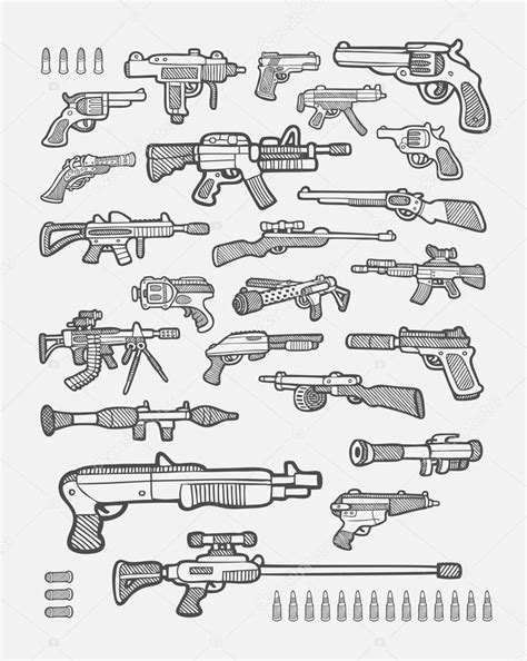 Dibujos De Pistolas Para Colorear Kulturaupice