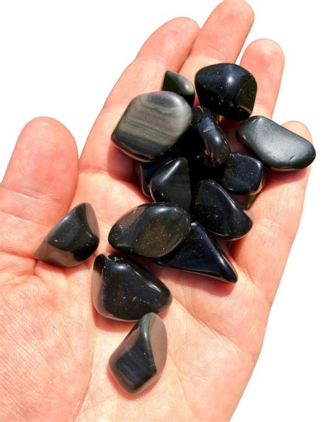 Rainbow Obsidian Stone Tumbled Stones Healing Crystals And Etsy