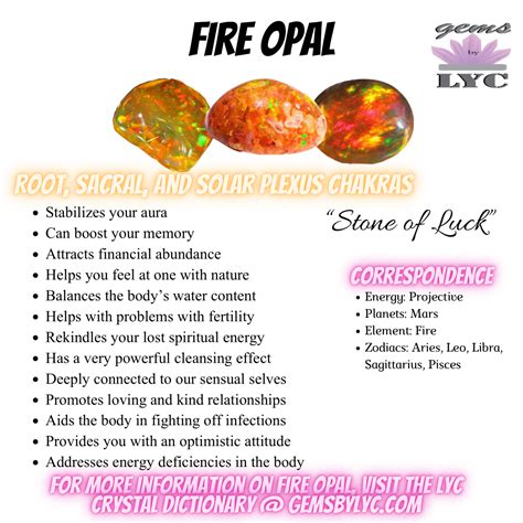 Fire Opal Properties And Affirmations Gems By Lyc Crystal Healing