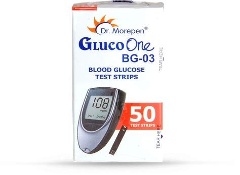 Buy DR MOREPEN GLUCO ONE BG 03 GLUCOMETER TEST STRIPS BOX OF 50 Online