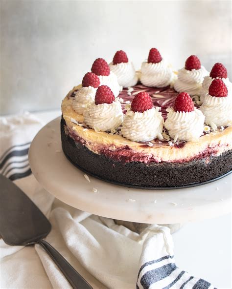 White Chocolate Raspberry Truffle Cheesecake Los Kitchen