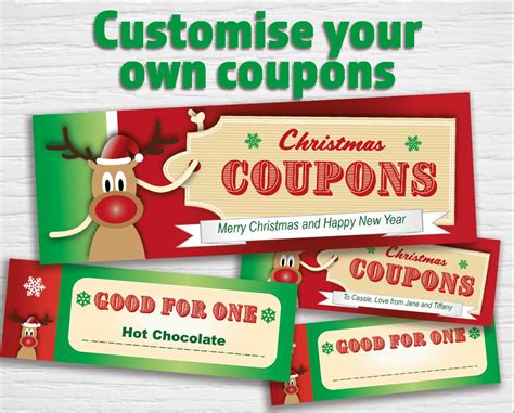 Printable Christmas Coupons Editable Pdf Instant Download Etsy