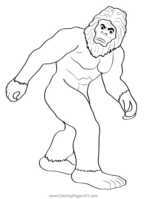 Bigfoot 2 Coloring Page For Kids Free Bigfoots Printable Coloring