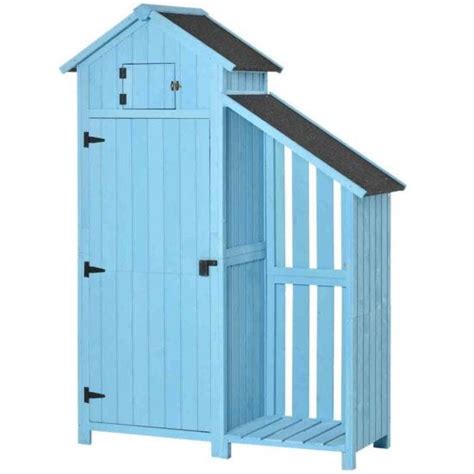 Outsunny Garden Storage Shed Outdoor Firewood House W Waterproof