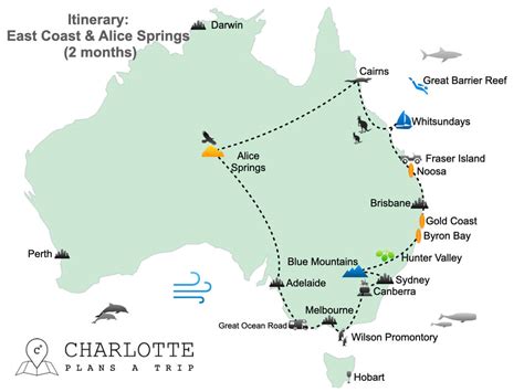 East Coast Road Map Of Australia