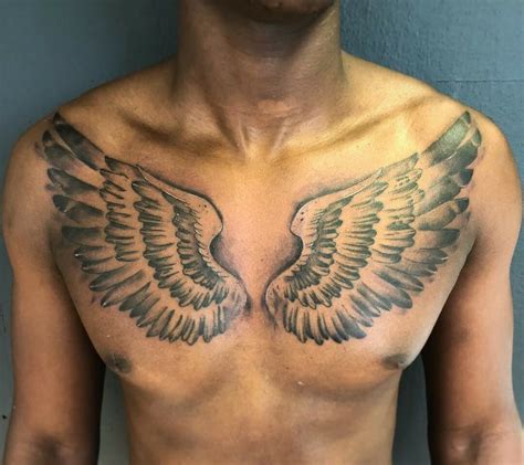 Update 63 Wings Tattoo Design On Chest Best Vn