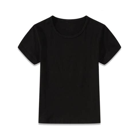 children plain black T shirt personalized kid tees high quality brand 