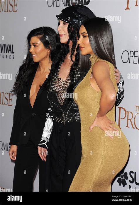 Cher Kim Kardashian West Kourtney Kardashian Attending The Promise Us