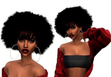 Sims 4 Cc Black — Xxblacksims Curly Fro Pack 2curly