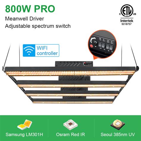 Castnoo 800w led grow light. 800W UV IR LED Grow Light