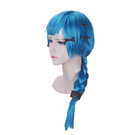 cm anime lol arcane jinx teenager blue cosplay wigs cosplay shop