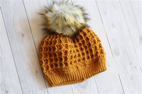 Waffle Beanie Crochet Pattern Rich Textures Crochet