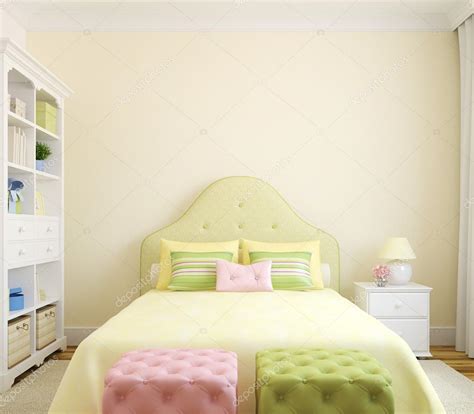 Colorful Bedroom Interior For Girl Stock Photo By ©poligonchik 83699388