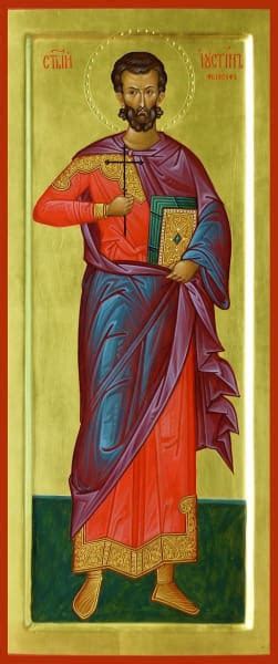 St Justin Martyr Mounted Icon