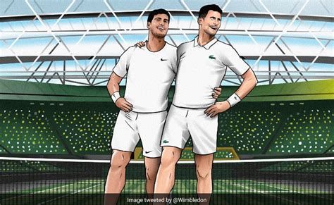 Wimbledon S Poster Of Carlos Alcaraz Novak Djokovic Performing Naatu Naatu Step Goes Viral