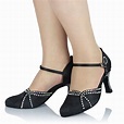 Zapatos de baile latino para mujer HXYOO zapatos de Salsa con punta ...