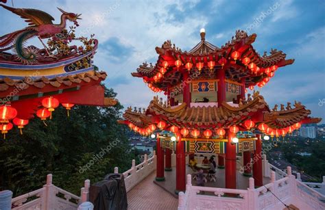 Located in chinatown that is one of the major attractions for tourists. Thean Hou Temple in Kuala Lumpur at night during Chinese ...